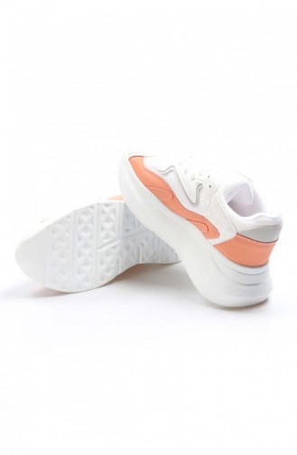 Fast Step Spor Ayakkabı Beyaz Oranj Sneaker Ayakkabı 629Za085208