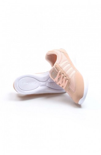 Fast Step Spor Ayakkabı Pudra Beyaz Sneaker Ayakkabı 925Za221