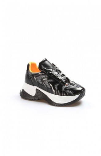 Fast Step Spor Ayakkabı Siyah Leopar Sneaker Ayakkabı 629Za085203 629ZA085-203-16780666