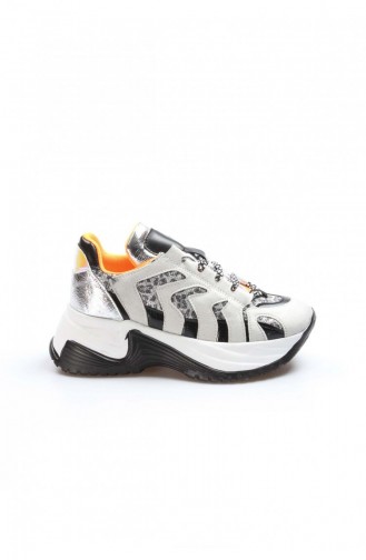 Fast Step Sneaker Sportschuhe, Grau Weiss und Leopard 629Za085203 629ZA085-203-16782422