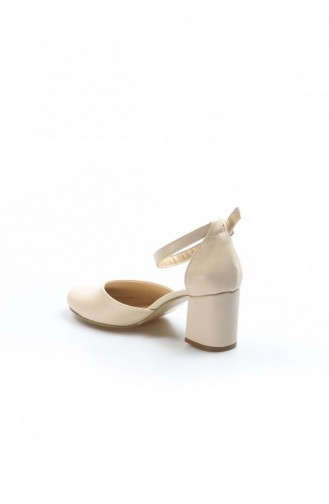 Fast Step Heeled Shoe Beige Thick Heeled Shoe 917za701 917ZA701-16777219