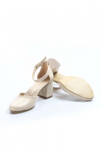 Fast Step Heeled Shoe Beige Thick Heeled Shoe 917za701 917ZA701-16777219