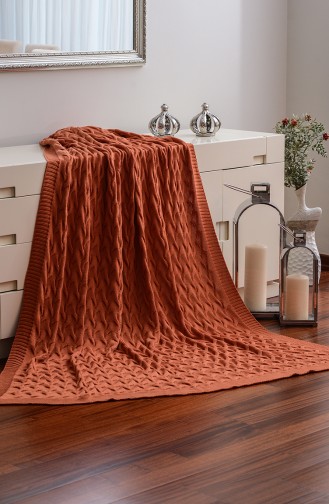 Efsuni Single Blanket 150x220 Efsuni00003-1 Brick Red 00003-1