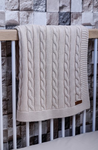 Poyraz Baby Blanket 90x90 Poyraz00001-1 Beige 00001-1