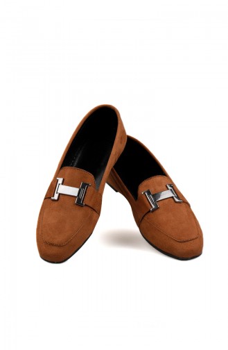 Women´s Buckle Flat shoes 0167-11 Tobacco Nubuck 0167-11