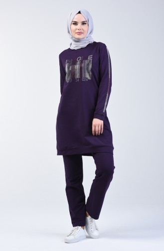 Printed Tracksuit 8352-05 Purple 8352-06