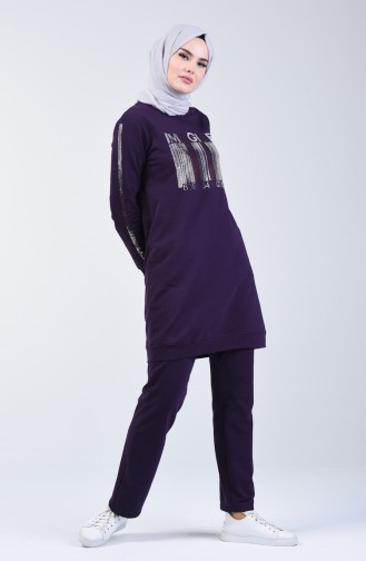 Printed Tracksuit 8352-05 Purple 8352-06