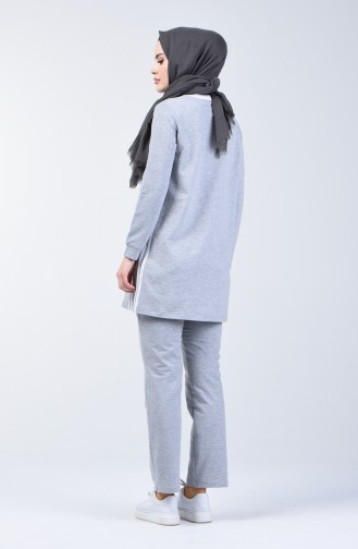 Striped Tracksuit 9148-05 Gray 9148-05
