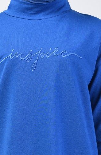 بدلة رياضية بتصميم كتابة أزرق 0416A-01