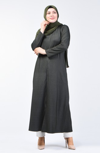 Abaya a Fermeture 4453-01 Vert eau 4453-01