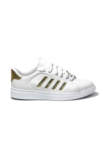 Women´s Sneakers 30050-11 White Gold Silvery 30050-11