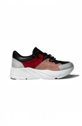 Women´s Sneakers 5000-02 Black Pink Claret Red 5000-02