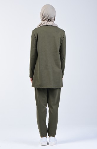 Two Thread Shirred Tunic Trousers Double Set 2005-01 Khaki 2005-01