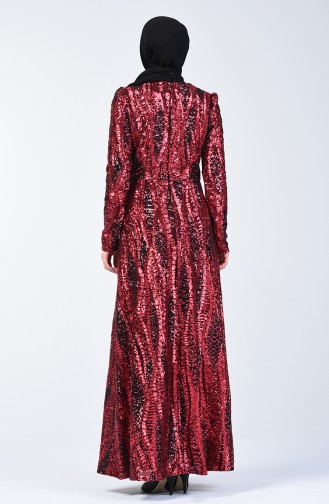 Rot Hijab-Abendkleider 7301-01