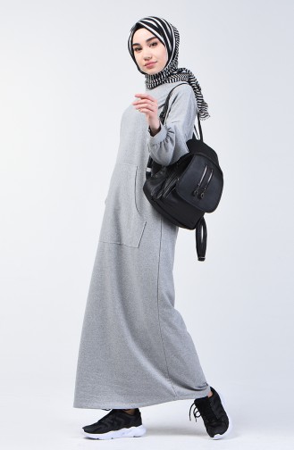 Sports Dress with Pocket 1800-02 Gray 1800-02