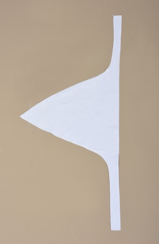 Bonnet Triangulaire Sans Couture 24605-02 Blanc 24605-02