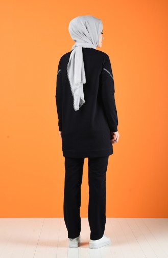 Sportswear Suit with Pocket 9178-02 Navy Blue 9178-02