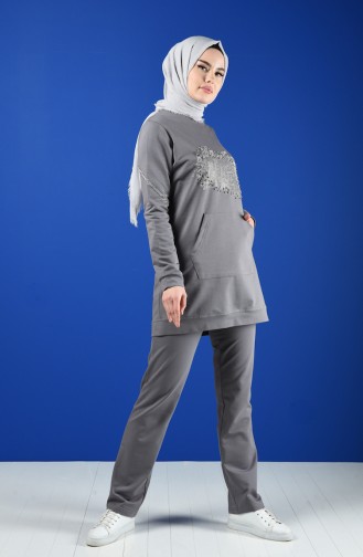 Sportswear Suit with Pocket 9178-04 Smoke-colored 9178-04