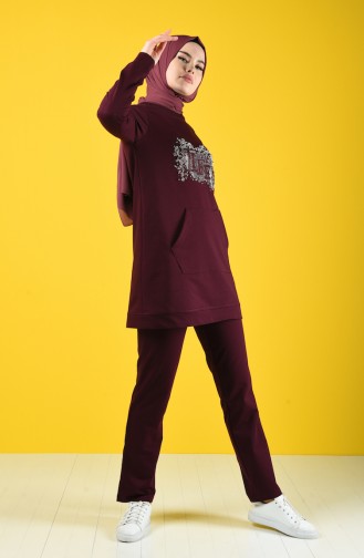 Sportswear Suit with Pocket 9178-06 Damson 9178-06