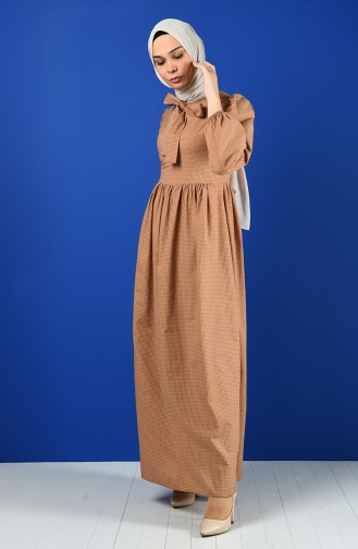 فستان بني مائل للرمادي 1374-01