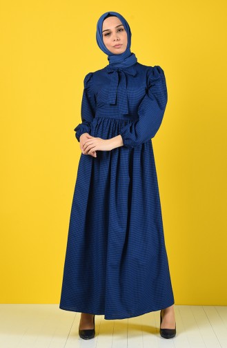 Kleid mit Bogen 1374-06 Dunkelblau 1374-06