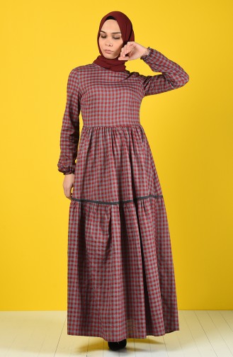 Ruched Dress 1376-05 Claret Red 1376-05