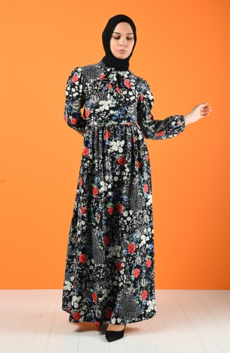 Black Hijab Dress 8224-01