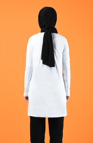 Printed Sport Tunic 7019-03 White 7019-03