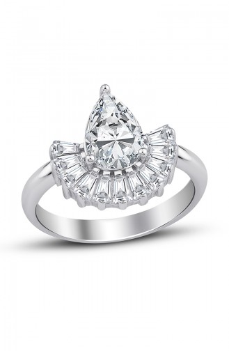 Sky Diamond Tropfen Ring sky-2345	Weiss 2345