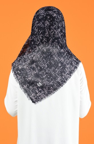 Patterned Flamed Scarf 901599-01 Navy Powder 901599-01