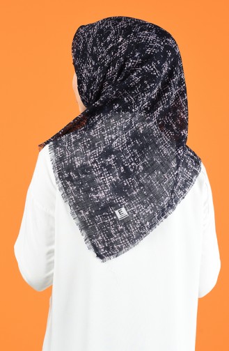 Patterned Flamed Scarf 901599-01 Navy Powder 901599-01