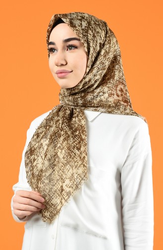 Patterned Flamed Scarf 901599-02 Light Beige 901599-02