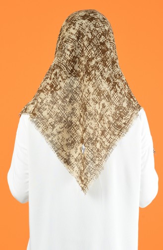 Patterned Flamed Scarf 901599-02 Light Beige 901599-02