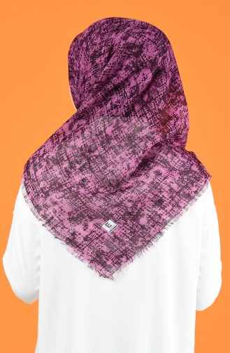 Patterned Flamed Scarf 901599-09 Dry Rose 901599-09