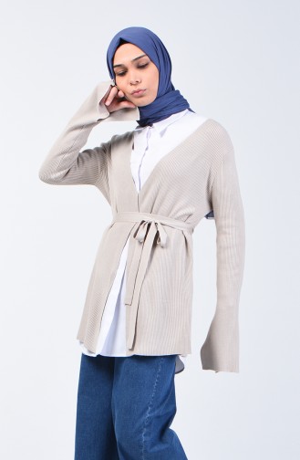 Beige Strickjacke 1700004-01