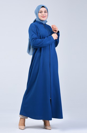 Zippered Abaya 7896-05 Indigo 7896-05