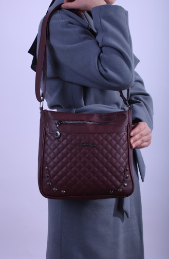 Claret red Shoulder Bag 13-03