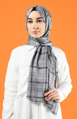 Patterned Cotton Shawl Gray 901605-09