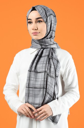 Patterned Cotton Shawl Gray 901605-09