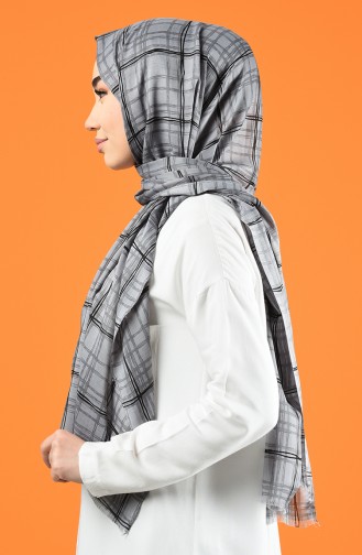 Patterned Cotton Shawl Gray 901605-09