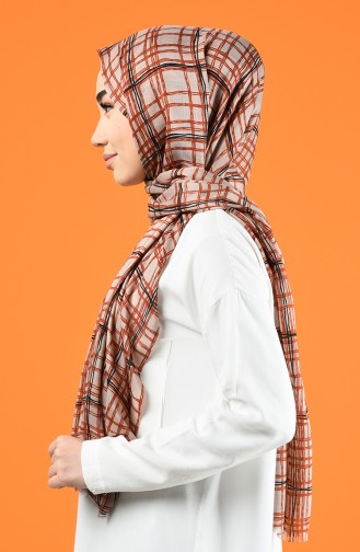 Patterned Cotton Shawl Beige 901605-11