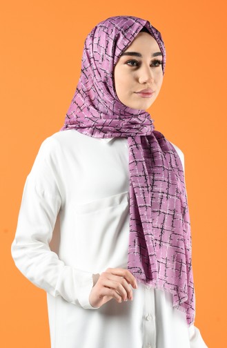 Patterned Cotton Shawl Magenta 901608-01