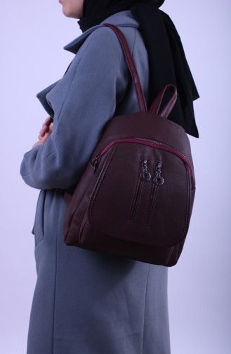 Claret Red Backpack 15-03