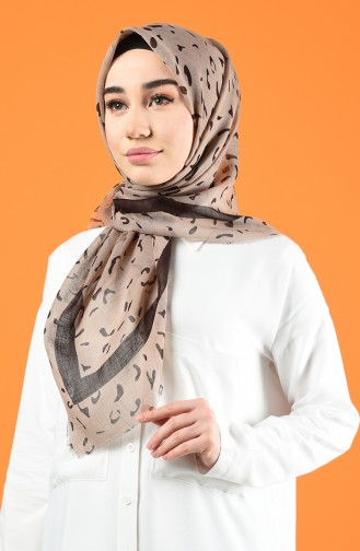 Patterned Flamed Scarf 901597-03 Beige 901597-03