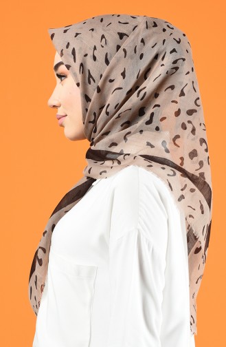 Patterned Flamed Scarf 901597-03 Beige 901597-03