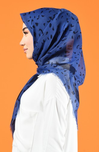 Patterned Flamed Scarf 901597-04 Indigo 901597-04