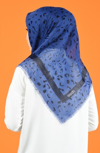 Patterned Flamed Scarf 901597-04 Indigo 901597-04