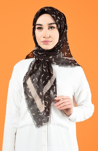 Patterned Flamed Scarf 901597-05 Brown 901597-05