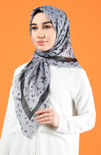 Patterned Flamed Scarf 901597-09 Gray 901597-09