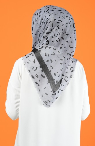 Patterned Flamed Scarf 901597-09 Gray 901597-09